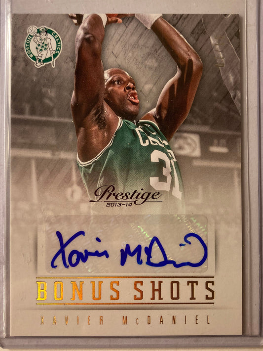 Xavier McDaniel AUTO 01/10 Bonus Shots Gold 2013-14 Prestige Autograph SP X-Man