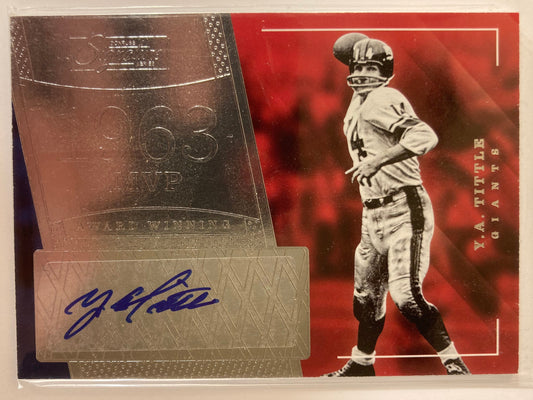 Y A Tittle AUTO Donruss Award Winning Signature AWS 2016 Autograph MVP HOF YA SP