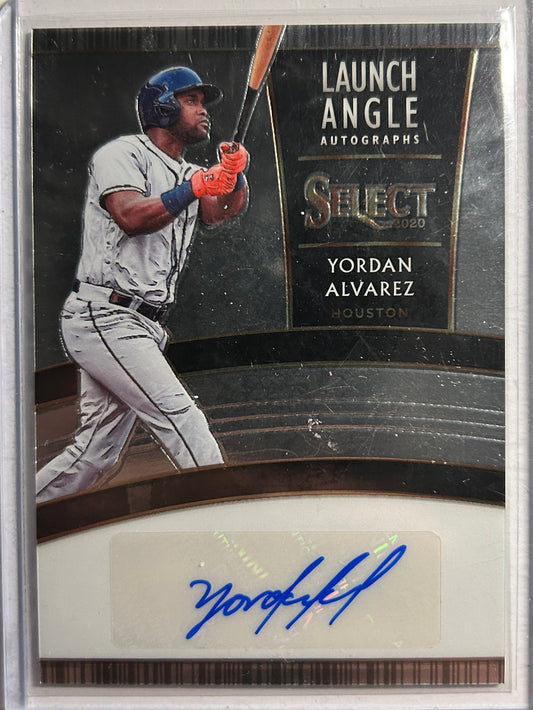 Yordan Alvarez AUTO~RC #/250 Panini Select Launch Angle 2020 Rookie Autograph SP
