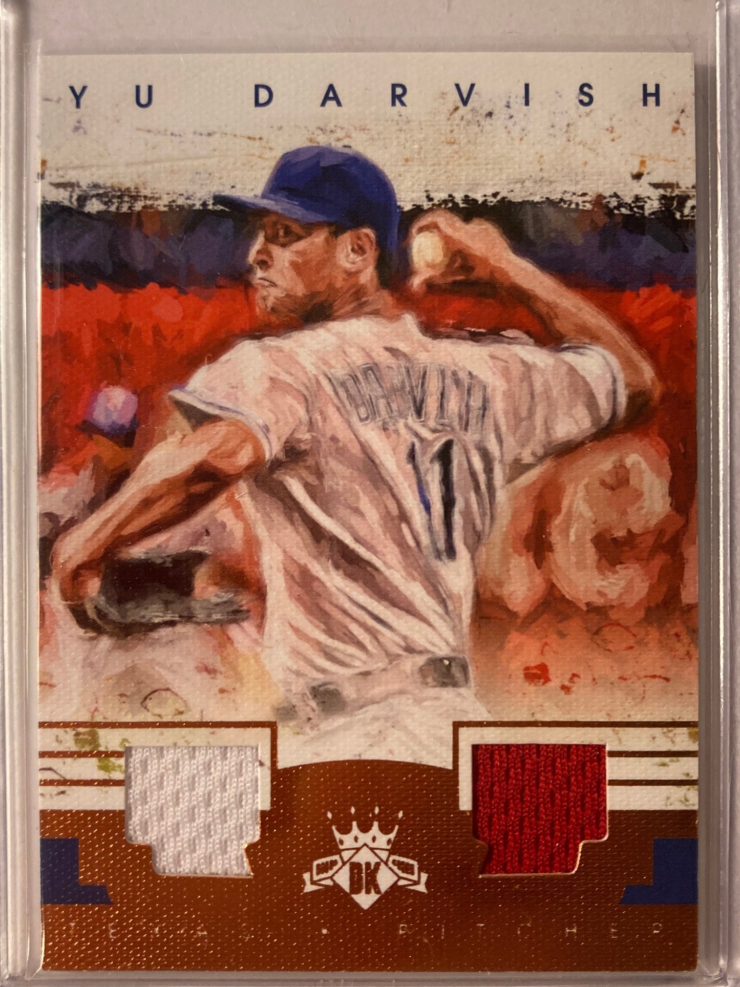 Yu Darvish Dual PATCH #/10 Diamond Kings 2016 DK Materials Bronze Jersey SP Clr