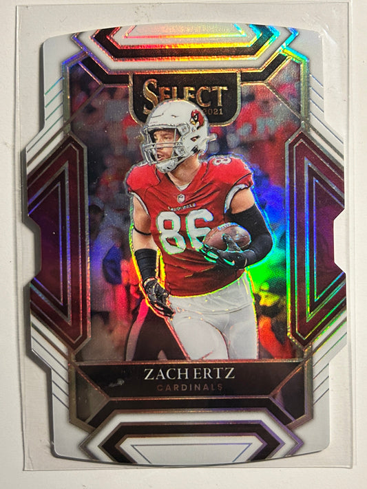 Zach Ertz /99 Select White Prizm Die Cut Club Level 2021 Panini Rare Parallel SP