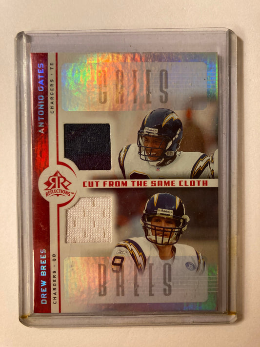Drew Brees/Gates 2 Clr JERSEY Reflections Cut/Same Cloth 2005 Dual Patch Antonio